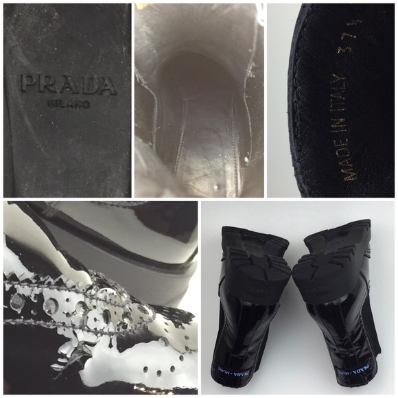 PRADA  Chelsea  patent leather Boot sz 7.5 - Picture 8 of 8